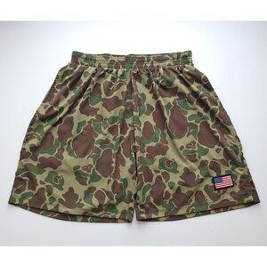 GORUCK American Training Shorts Camo Brown Green XL Gym 7" Inseam Liner Running